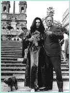 Piazza di Spagna whith husband Goffredo Petrassi